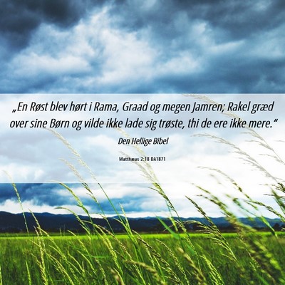 Picture 06 - Matthæus 2:18 DA1871 - „En Røst blev hørt i Rama, Graad og megen - Bible Verse Picture