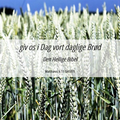 Picture 06 - Matthæus 6:11 DA1871 - giv os i Dag vort daglige - Bible Verse Picture