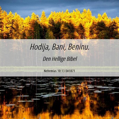 Picture 06 - Nehemias 10:13 DA1871 - Hodija, Bani, - Bible Verse Picture