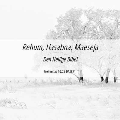 Picture 06 - Nehemias 10:25 DA1871 - Rehum, Hasabna, - Bible Verse Picture
