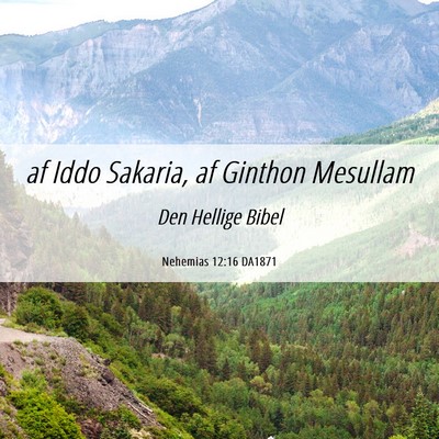 Picture 06 - Nehemias 12:16 DA1871 - af Iddo Sakaria, af Ginthon - Bible Verse Picture