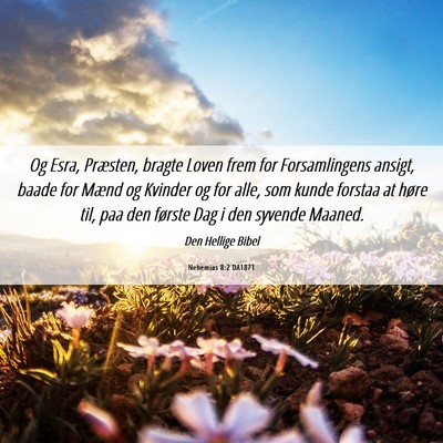 Picture 06 - Nehemias 8:2 DA1871 - Og Esra, Præsten, bragte Loven frem for - Bible Verse Picture