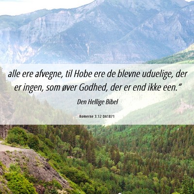 Picture 06 - Romerne 3:12 DA1871 - alle ere afvegne, til Hobe ere de blevne - Bible Verse Picture