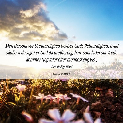 Picture 06 - Romerne 3:5 DA1871 - Men dersom vor Uretfærdighed beviser Guds - Bible Verse Picture