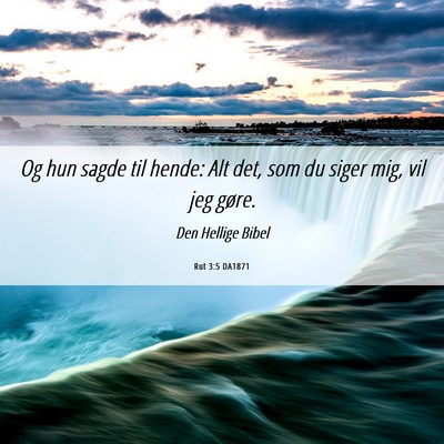 Picture 06 - Rut 3:5 DA1871 - Og hun sagde til hende: Alt det, som du siger - Bible Verse Picture