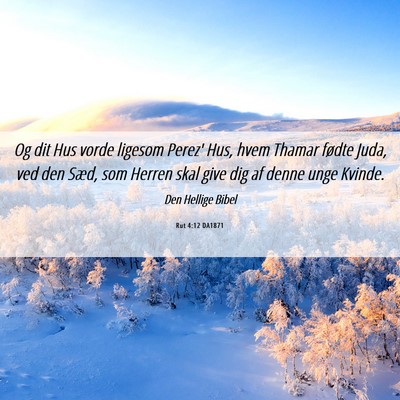 Picture 06 - Rut 4:12 DA1871 - Og dit Hus vorde ligesom Perez' Hus, hvem Thamar - Bible Verse Picture