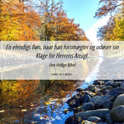 Picture 06 - Salme 102:1 DA1871 - En elendigs Bøn, naar han forsmægter og udøser - Bible Verse Picture