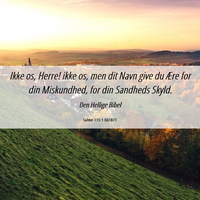 Picture 06 - Salme 115:1 DA1871 - Ikke os, Herre! ikke os, men dit Navn give du - Bible Verse Picture