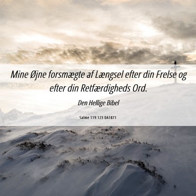 Picture 06 - Salme 119:123 DA1871 - Mine Øjne forsmægte af Længsel efter din - Bible Verse Picture