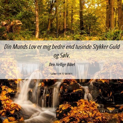 Picture 06 - Salme 119:72 DA1871 - Din Munds Lov er mig bedre end tusinde Stykker - Bible Verse Picture
