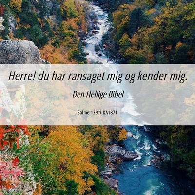 Picture 06 - Salme 139:1 DA1871 - Herre! du har ransaget mig og kender - Bible Verse Picture