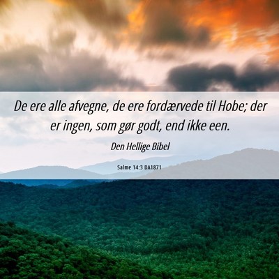 Picture 06 - Salme 14:3 DA1871 - De ere alle afvegne, de ere fordærvede til Hobe; - Bible Verse Picture