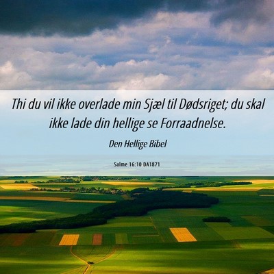 Picture 06 - Salme 16:10 DA1871 - Thi du vil ikke overlade min Sjæl til - Bible Verse Picture