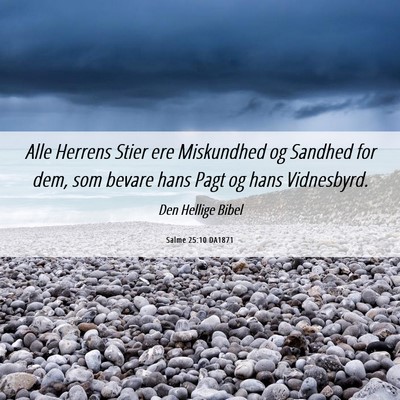 Picture 06 - Salme 25:10 DA1871 - Alle Herrens Stier ere Miskundhed og Sandhed for - Bible Verse Picture