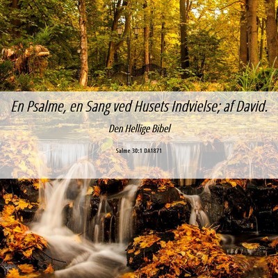 Picture 06 - Salme 30:1 DA1871 - En Psalme, en Sang ved Husets Indvielse; af - Bible Verse Picture