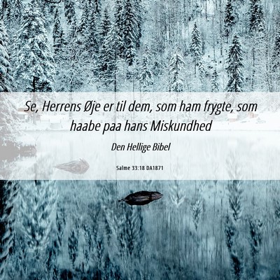 Picture 06 - Salme 33:18 DA1871 - Se, Herrens Øje er til dem, som ham frygte, som - Bible Verse Picture