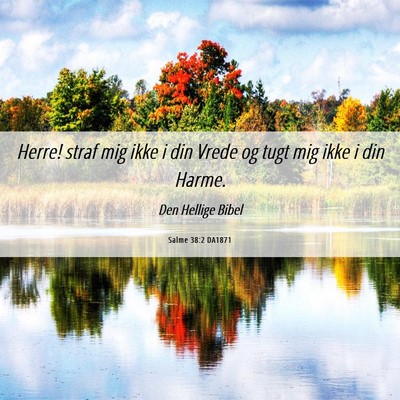 Picture 06 - Salme 38:2 DA1871 - Herre! straf mig ikke i din Vrede og tugt mig - Bible Verse Picture