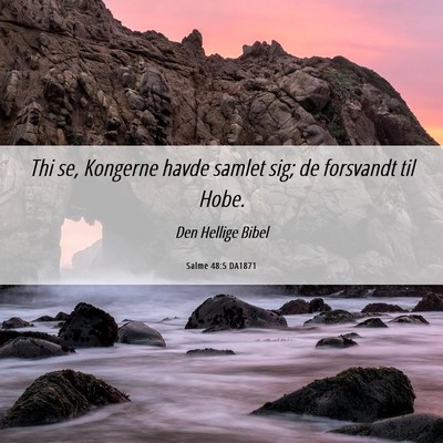 Picture 06 - Salme 48:5 DA1871 - Thi se, Kongerne havde samlet sig; de forsvandt - Bible Verse Picture