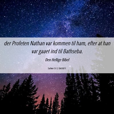 Picture 06 - Salme 51:2 DA1871 - der Profeten Nathan var kommen til ham, efter at - Bible Verse Picture