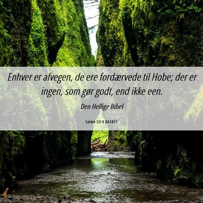 Picture 06 - Salme 53:4 DA1871 - Enhver er afvegen, de ere fordærvede til Hobe; - Bible Verse Picture