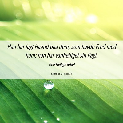 Picture 06 - Salme 55:21 DA1871 - Han har lagt Haand paa dem, som havde Fred med - Bible Verse Picture