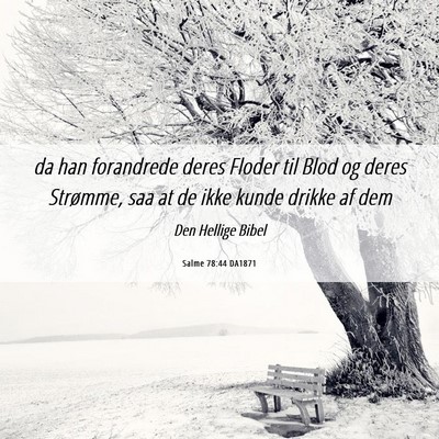 Picture 06 - Salme 78:44 DA1871 - da han forandrede deres Floder til Blod og deres - Bible Verse Picture