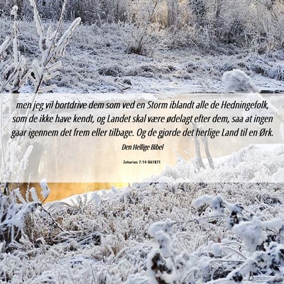 Picture 06 - Zakarias 7:14 DA1871 - men jeg vil bortdrive dem som ved en Storm - Bible Verse Picture