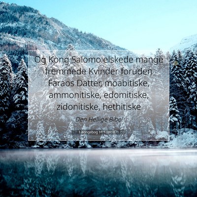 Picture 07 - 1 Kongebog 11:1 DA1871 - Og Kong Salomo elskede mange fremmede Kvinder - Bible Verse Picture