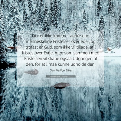 Picture 07 - 1 Korintherne 10:13 DA1871 - Der er ikke kommet andre end menneskelige - Bible Verse Picture