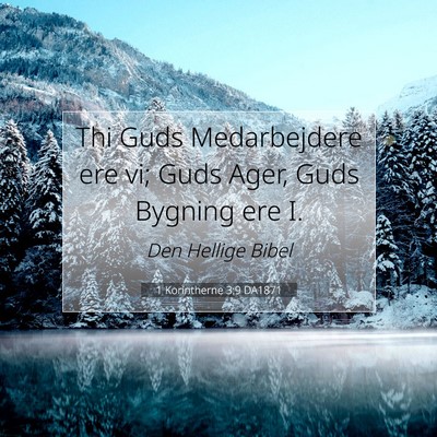 Picture 07 - 1 Korintherne 3:9 DA1871 - Thi Guds Medarbejdere ere vi; Guds Ager, Guds - Bible Verse Picture