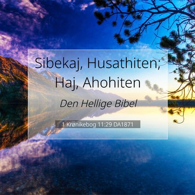 Picture 07 - 1 Krønikebog 11:29 DA1871 - Sibekaj, Husathiten; Haj, - Bible Verse Picture