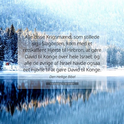 Picture 07 - 1 Krønikebog 12:38 DA1871 - Alle disse Krigsmænd, som stillede sig i - Bible Verse Picture