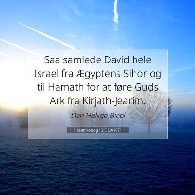Picture 07 - 1 Krønikebog 13:5 DA1871 - Saa samlede David hele Israel fra Ægyptens Sihor - Bible Verse Picture