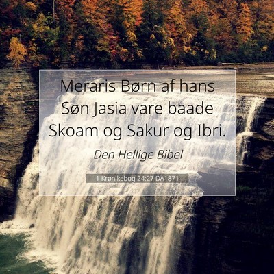 Picture 07 - 1 Krønikebog 24:27 DA1871 - Meraris Børn af hans Søn Jasia vare baade Skoam - Bible Verse Picture