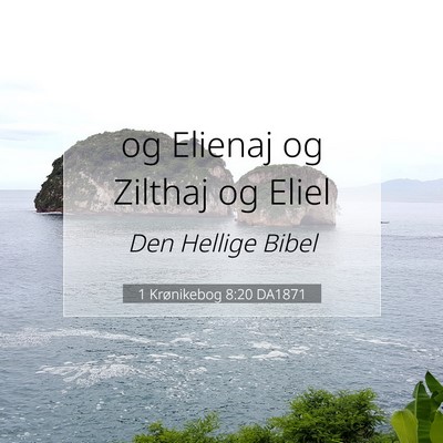 Picture 07 - 1 Krønikebog 8:20 DA1871 - og Elienaj og Zilthaj og - Bible Verse Picture