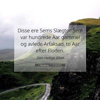 Picture 07 - 1 Mosebog 11:10 DA1871 - Disse ere Sems Slægter. Sem var hundrede Aar - Bible Verse Picture
