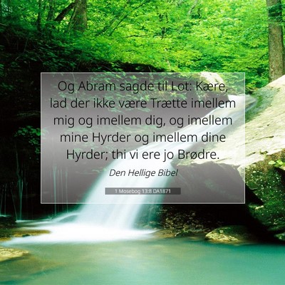 Picture 07 - 1 Mosebog 13:8 DA1871 - Og Abram sagde til Lot: Kære, lad der ikke være - Bible Verse Picture