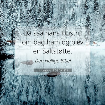 Picture 07 - 1 Mosebog 19:26 DA1871 - Da saa hans Hustru om bag ham og blev en - Bible Verse Picture