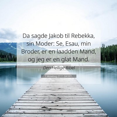 Picture 07 - 1 Mosebog 27:11 DA1871 - Da sagde Jakob til Rebekka, sin Moder: Se, Esau, - Bible Verse Picture