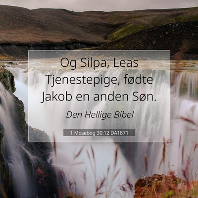 Picture 07 - 1 Mosebog 30:12 DA1871 - Og Silpa, Leas Tjenestepige, fødte Jakob en - Bible Verse Picture