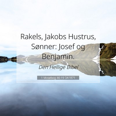 Picture 07 - 1 Mosebog 46:19 DA1871 - Rakels, Jakobs Hustrus, Sønner: Josef og - Bible Verse Picture