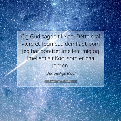 Picture 07 - 1 Mosebog 9:17 DA1871 - Og Gud sagde til Noa: Dette skal være et Tegn - Bible Verse Picture