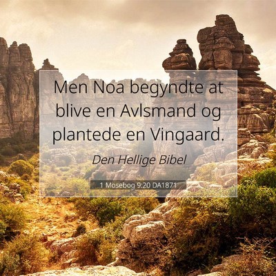 Picture 07 - 1 Mosebog 9:20 DA1871 - Men Noa begyndte at blive en Avlsmand og plantede - Bible Verse Picture