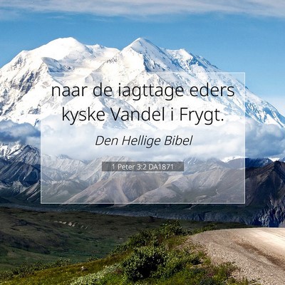 Picture 07 - 1 Peter 3:2 DA1871 - naar de iagttage eders kyske Vandel i - Bible Verse Picture