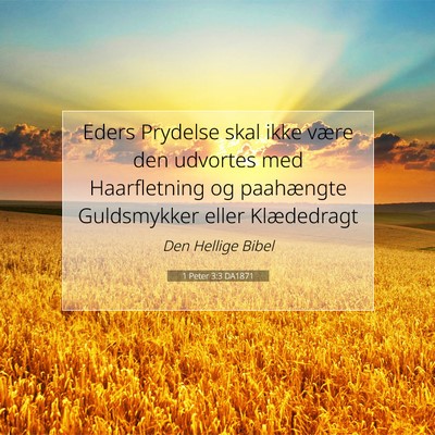 Picture 07 - 1 Peter 3:3 DA1871 - Eders Prydelse skal ikke være den udvortes med - Bible Verse Picture