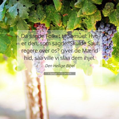 Picture 07 - 1 Samuel 11:12 DA1871 - Da sagde Folket til Samuel: Hvo er den, som - Bible Verse Picture