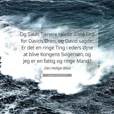 Picture 07 - 1 Samuel 18:23 DA1871 - Og Sauls Tjenere talede disse Ord for Davids - Bible Verse Picture