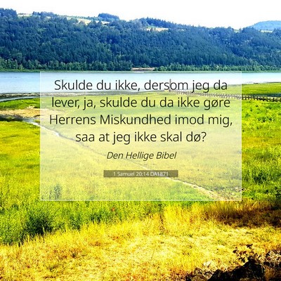 Picture 07 - 1 Samuel 20:14 DA1871 - Skulde du ikke, dersom jeg da lever, ja, skulde - Bible Verse Picture