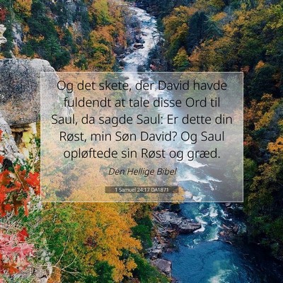 Picture 07 - 1 Samuel 24:17 DA1871 - Og det skete, der David havde fuldendt at tale - Bible Verse Picture