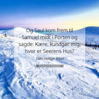 Picture 07 - 1 Samuel 9:18 DA1871 - Og Saul kom frem til Samuel midt i Porten og - Bible Verse Picture